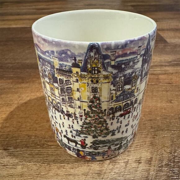 RARE Michael Storrings Biltmore Winter Ceramic Mug Festive Holiday Christmas - Picture 2 of 6